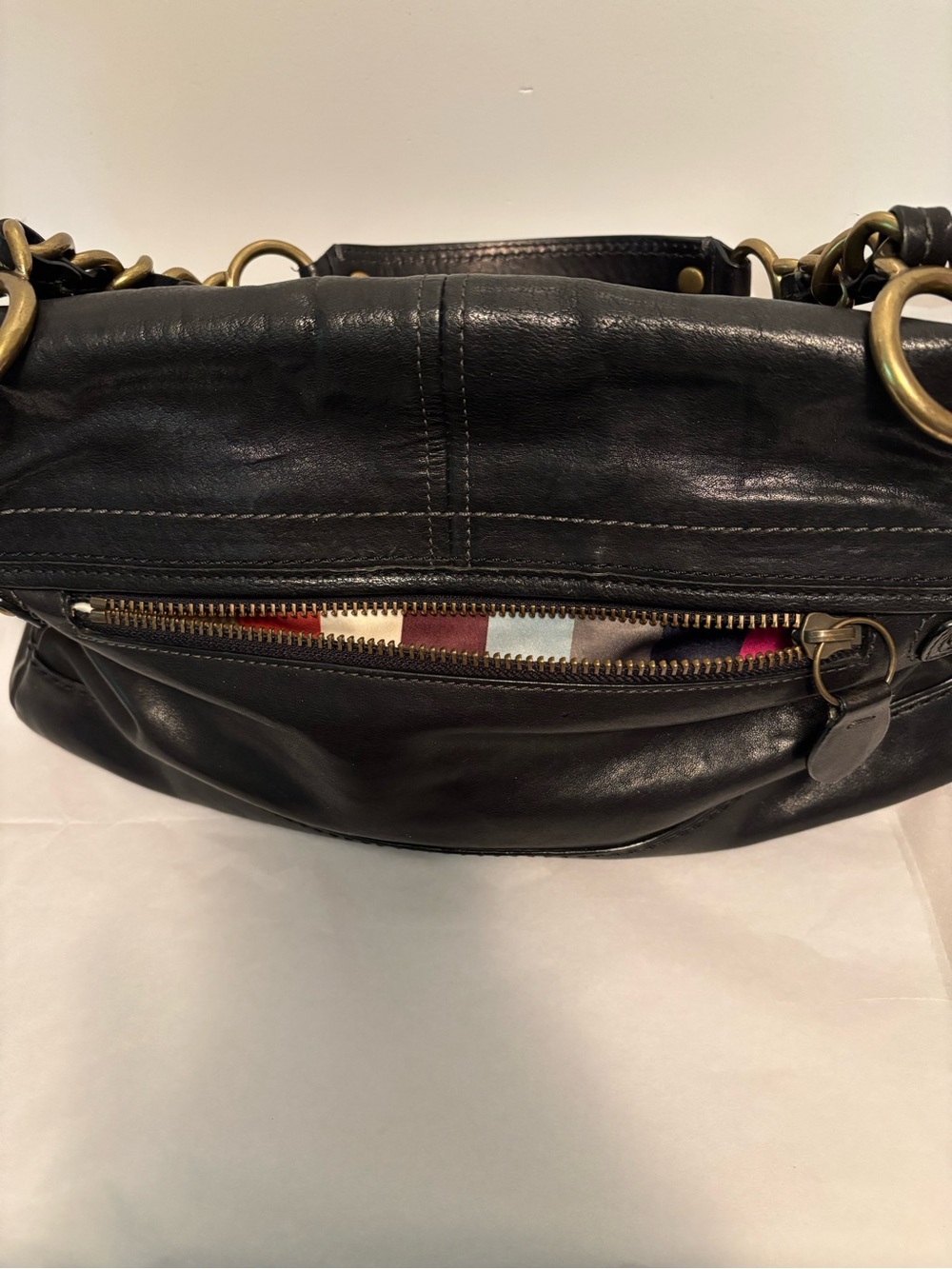 Coach Y2K Anniversary Legacy Leigh black Leather Satchel 11128 Vintage Leigh - Picture 5 of 16